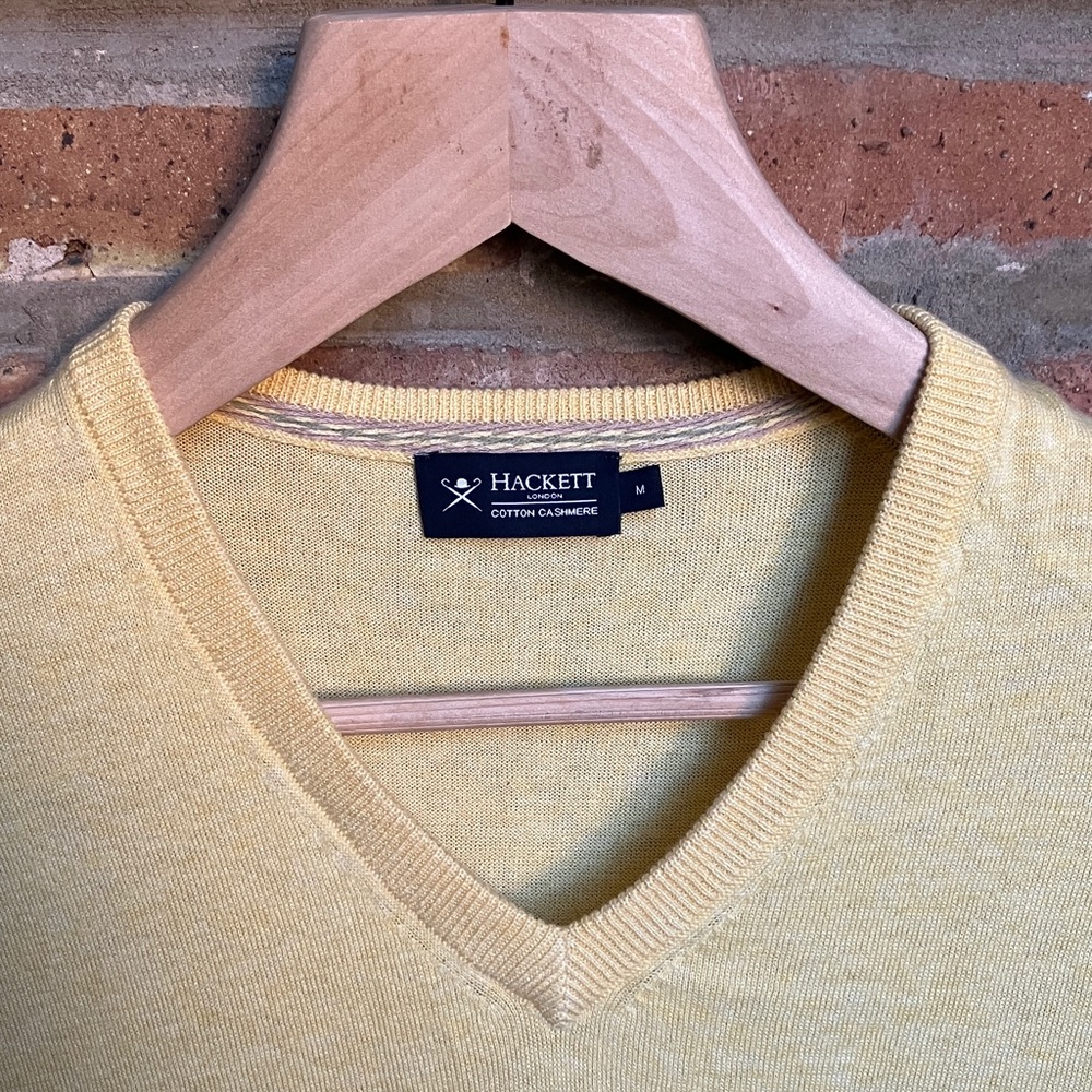 Hackett Cotton Cashmere V-Neck Sweater - image 2